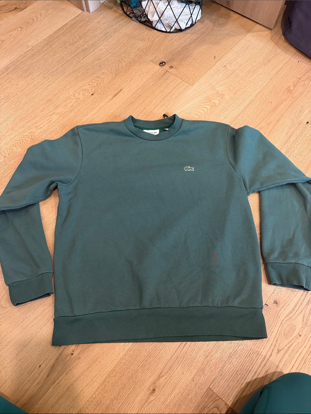 Lacoste Men's Crewneck Sweatshirt in Deep Forest Green